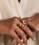 Yellow gold plated ring