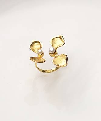 Yellow gold plated ring 2