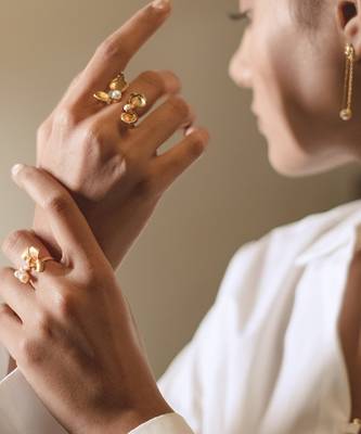 Yellow gold plated ring 3