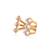 Yellow gold plated dewdrop ring