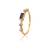 Yellow gold plated classic gemstone ring set of 3