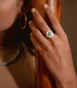 Silver studded jewellery ring with sterling silver base