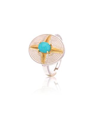 Silver studded jewellery ring with sterling silver base 2