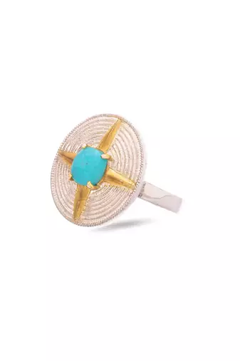 Silver studded jewellery ring with sterling silver base