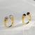 Yellow gold plated cuffed ring