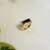 Black sterling silver studded jewellery ring