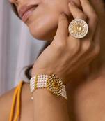 Multicolor sterling silver studded jewellery bracelet