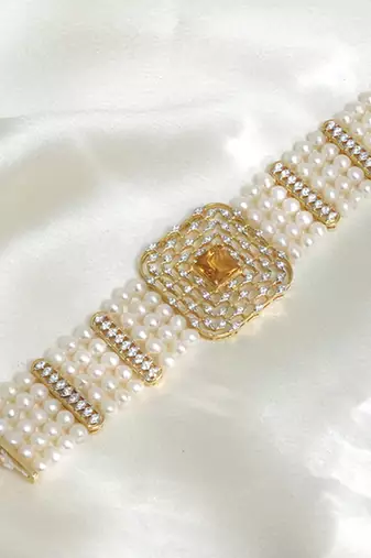 Multicolor sterling silver studded jewellery bracelet
