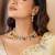 Multicolor  gold plated navratna necklace set