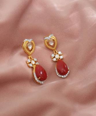 Multicolor  gold plated navratna necklace set 4