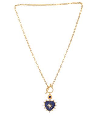 Blue studded jewellery sterling silver pendant 2