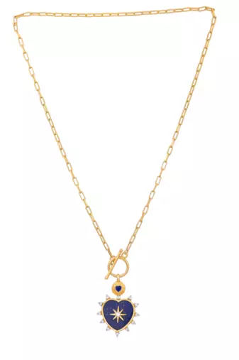 Blue studded jewellery sterling silver pendant
