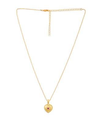 Yellow gold plated heart pendant 1