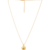 Yellow gold plated heart pendant