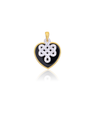 Multicolor sterling silver studded jewellery pendant 1