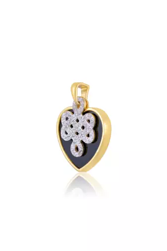 Multicolor sterling silver studded jewellery pendant