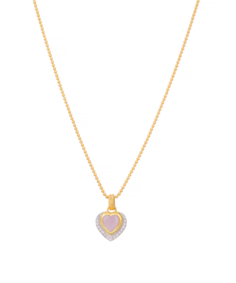 Yellow gold plated cara heart pendant 1
