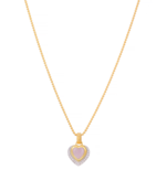 Yellow gold plated cara heart pendant