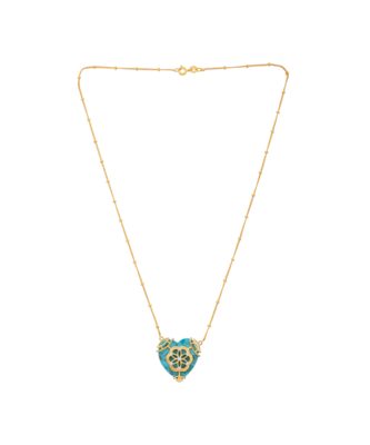 Turquoise studded jewellery sterling silver pendant 1