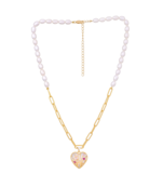 Yellow gold plated  heart pendant