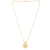 Yellow gold plated heart pendant with chain