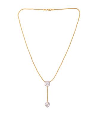 Yellow gold plated snake chain pendant 1