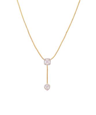 Yellow gold plated snake chain pendant 2
