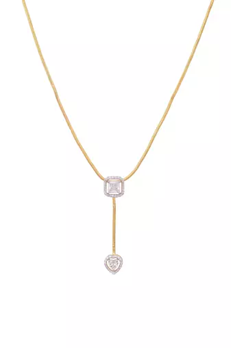 Yellow gold plated snake chain pendant