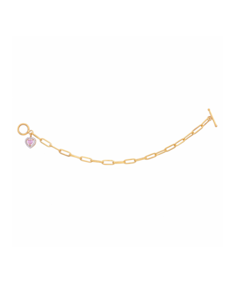 Gold plated pearl heart bracelet 3