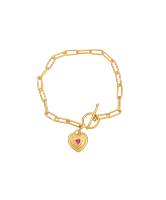 Yellow gold plated studded bracelet 1