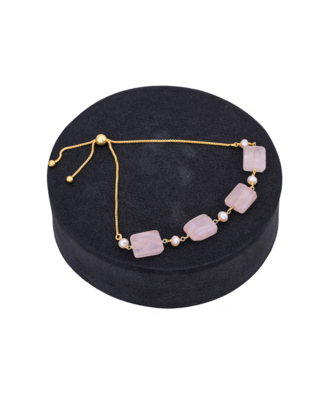 Pink studded jewellery sterling silver bracelet 1