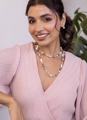 Multicolor sterling silver studded jewellery necklace 1