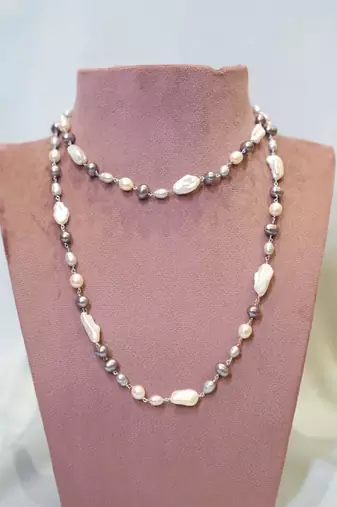 Multicolor sterling silver studded jewellery necklace