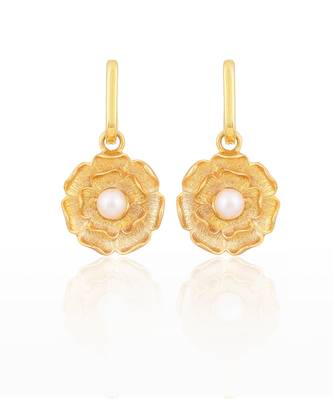 Yellow gold plated earrings 1