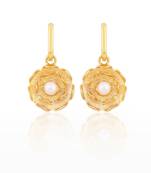 Yellow gold plated earrings