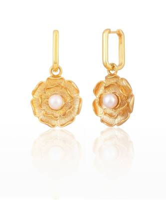 Yellow gold plated earrings 2