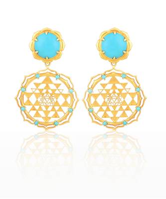 Blue sterling silver studded jewellery earrings 1