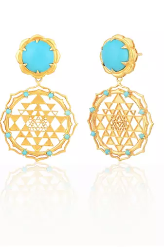 Blue sterling silver studded jewellery earrings