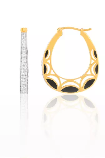 Black sterling silver studded jewellery earrings