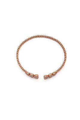 Rose gold  sterling silver triple-love kada 3