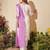 purple floral printed suit set