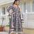 Ishika navy premium cotton anarkali suit set