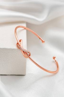 Rose gold infinity loop kada 2