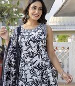 charcoal cotton suit set