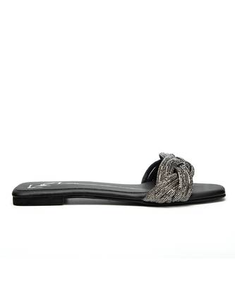 Black leather finish flats 2