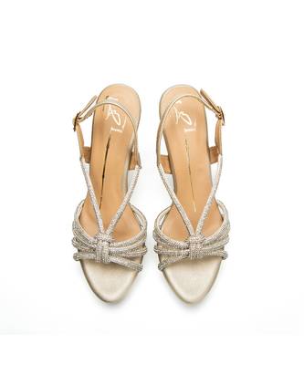 White leather finish heels 1