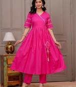 Ganatra candy cotton anarkali suit set