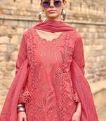 Ayat tangerine full embroidery premium lawn suit set