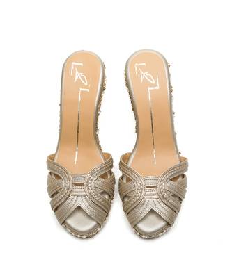 leather finish Silver wedges 3