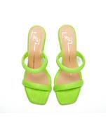 Green suede finish wedges